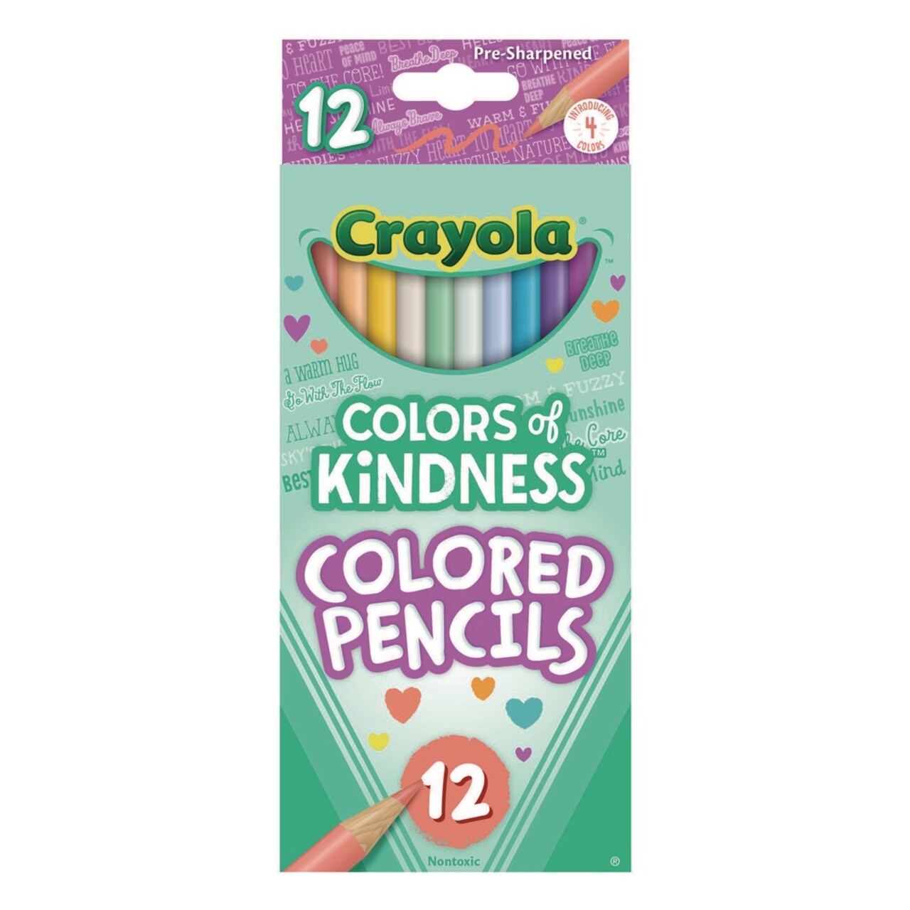 Crayola Colors of Kindness Colored Pencils - Assorted Lead and Barrel Colors (12/Box)